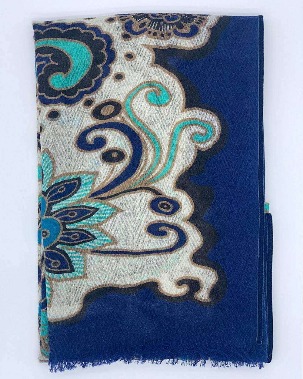 Ordi.to Accessori LIMA BLU - Sciarpa Unisex in lana In Linea