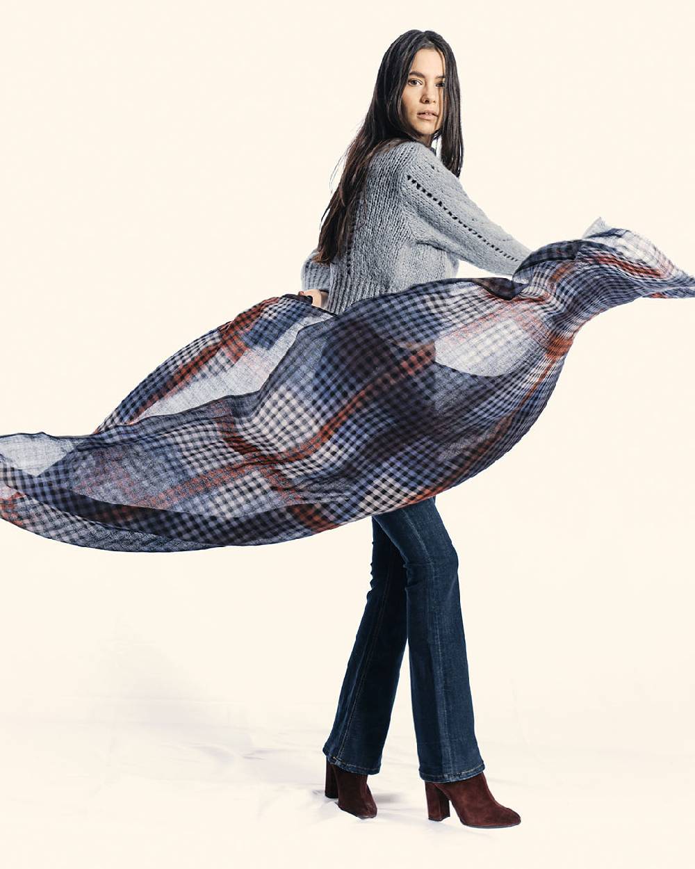 Ordi.to Accessori EDIMBURGO BLU - Sciarpa Unisex in lana Vendita