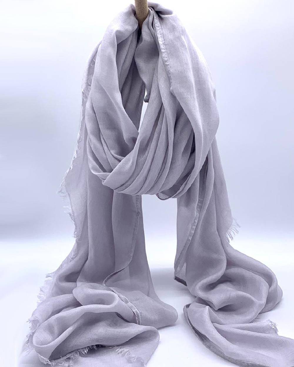 Ordi.to Accessori CAMILLA GRIGIO PERLA - Sciarpa tinta unita Modal e Cashmere Convenienza