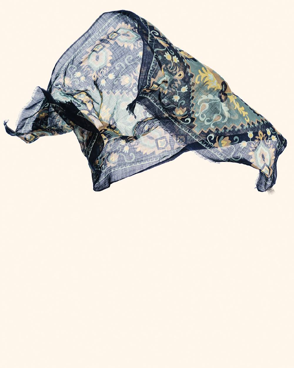 Ordi.to Accessori AQUILONE BLU - Sciarpa Unisex in lana Presa