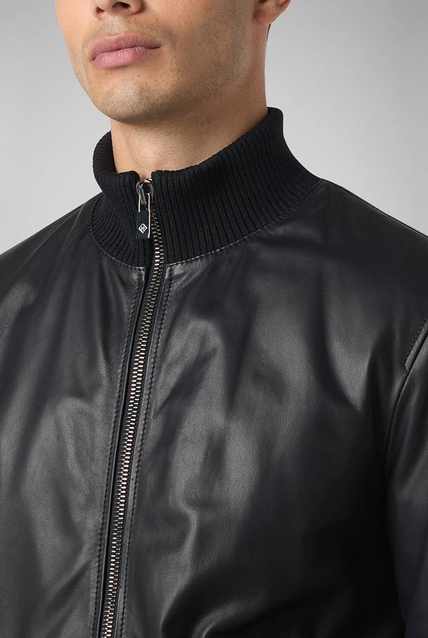 Pal Zileri Bomber in pelle con colletto stand up Negozio