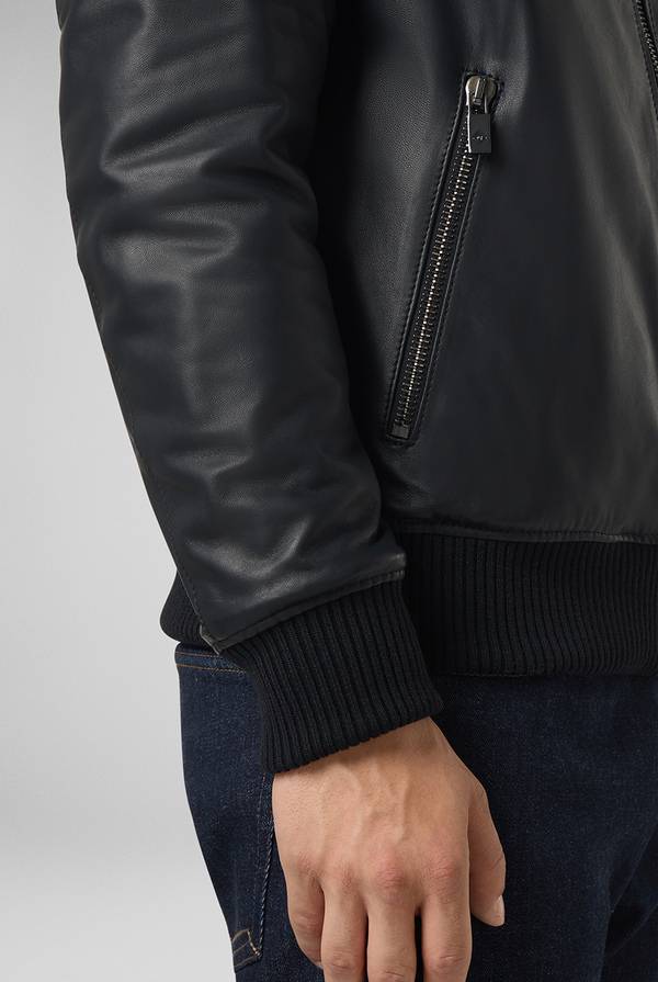 Pal Zileri Bomber in pelle con colletto stand up Negozio
