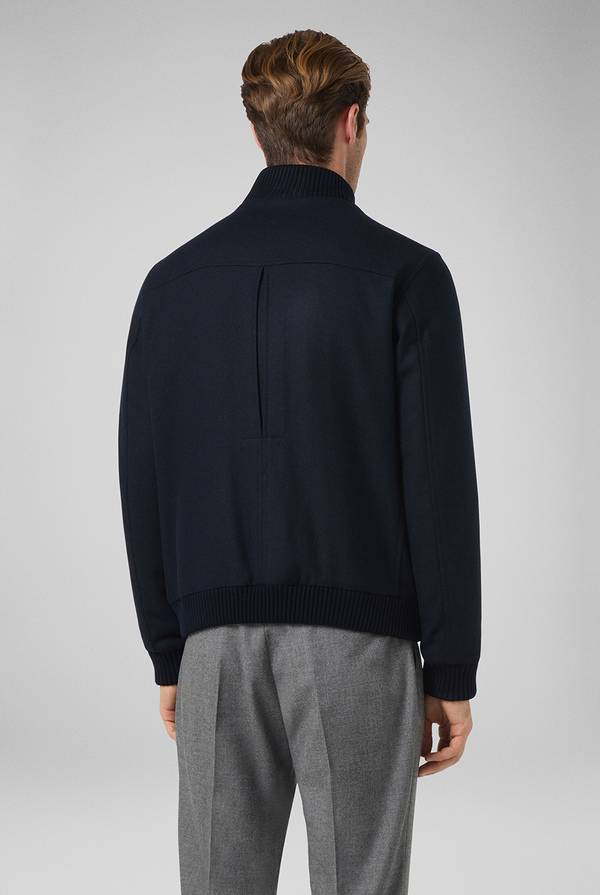 Pal Zileri Blouson in lana blu navy Soddisfazione Garantita