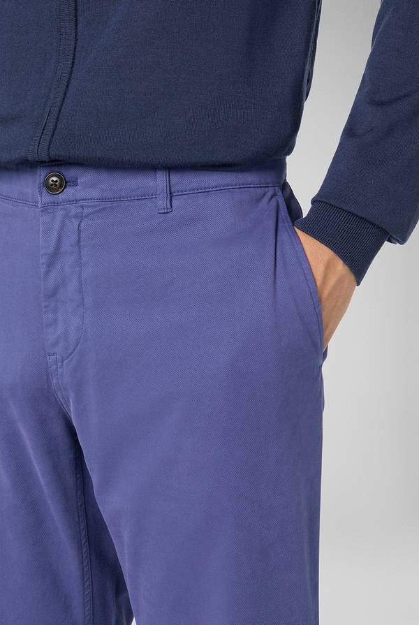 Pal Zileri Pantaloni chino tinti in capo in cotone e tencel stretch Sconto