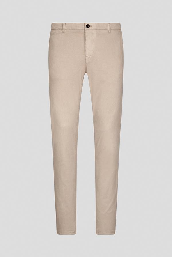 Pal Zileri Pantaloni chino tinti in capo in cotone e tencel stretch Offerta