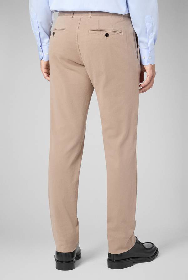 Pal Zileri Pantaloni chino tinti in capo in cotone e tencel stretch Offerta