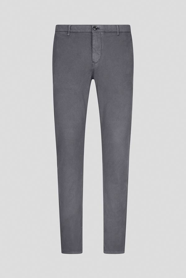 Pal Zileri Pantaloni chino tinti in capo in cotone e tencel stretch Economico