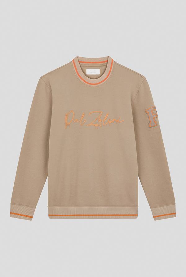 Pal Zileri Felpa in cotone stretch con logo Saldi