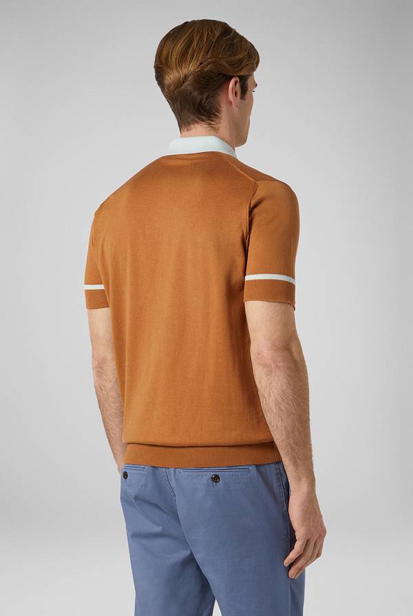 Pal Zileri Polo in maglia con dettagli a contrasto Moda