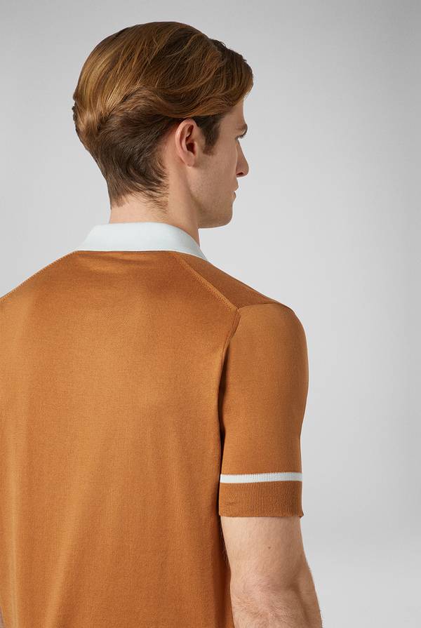 Pal Zileri Polo in maglia con dettagli a contrasto Moda
