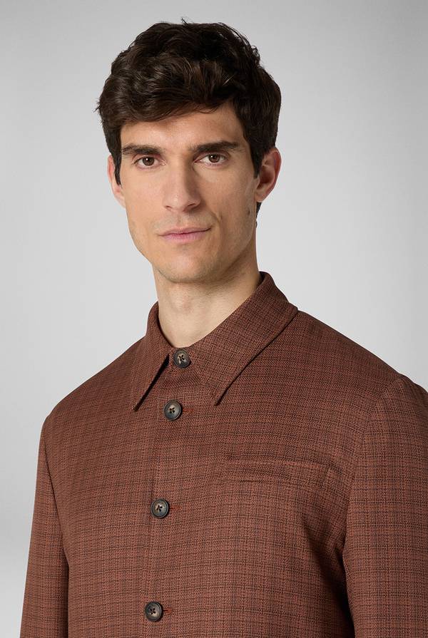 Pal Zileri Giacca camicia con motivo micro check Discount Store per i nuovi prodotti