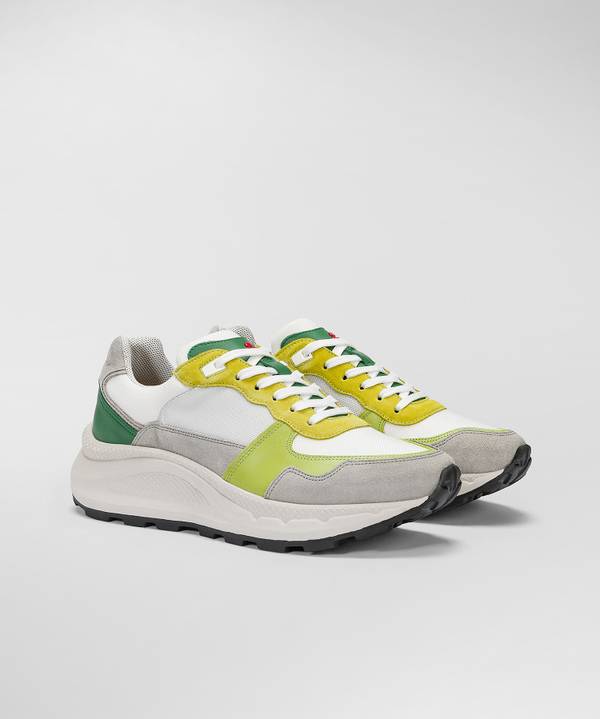 Peuterey Sneakers in pelle con dettagli nylon e nappa Economico