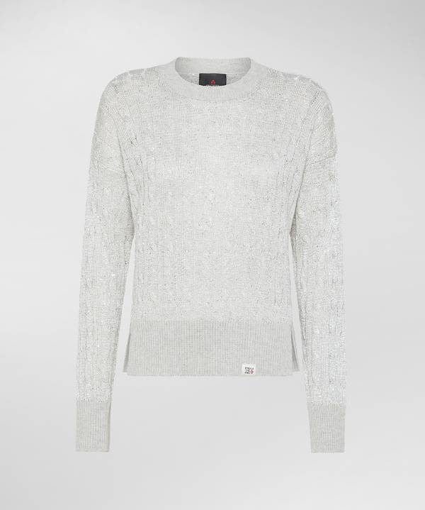 Peuterey Maglia a trecce con paillettes Vendite Flash