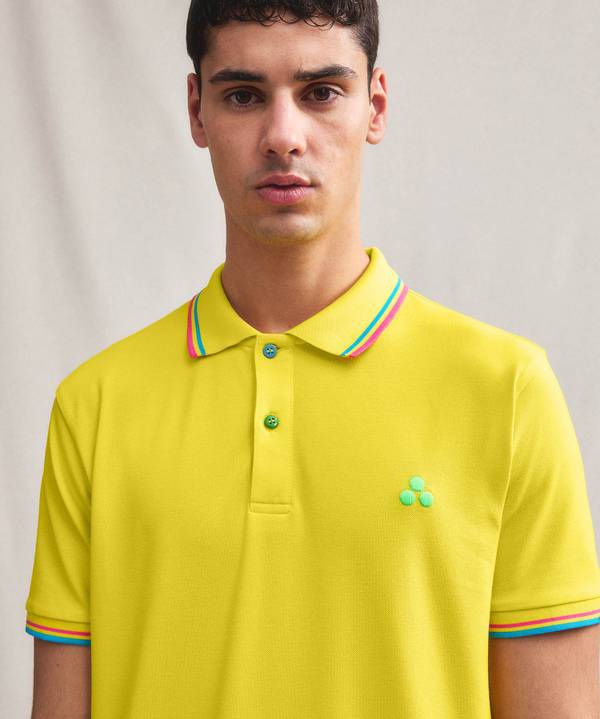 Peuterey Polo in piquet con dettagli fluo Moda