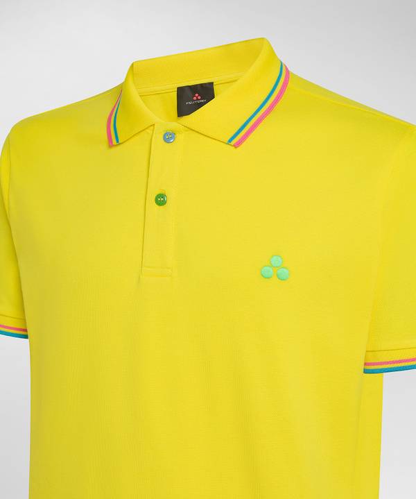 Peuterey Polo in piquet con dettagli fluo Moda