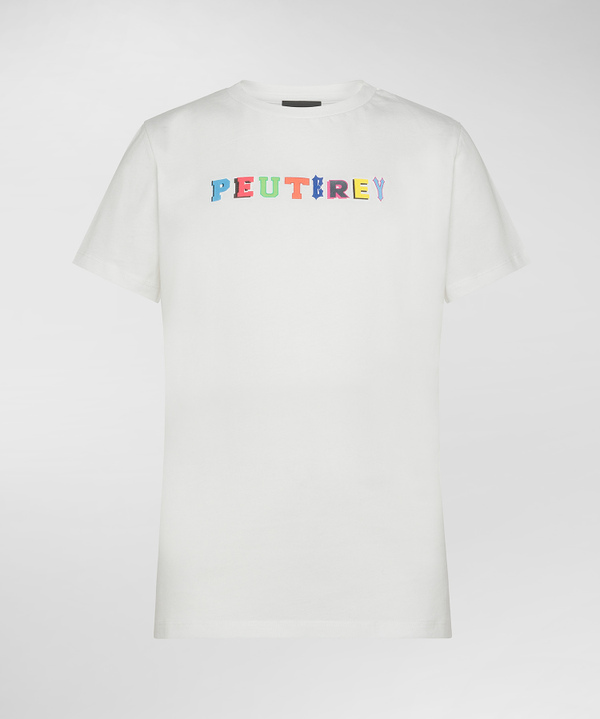 Peuterey T-shirt in cotone con stampa Saldi