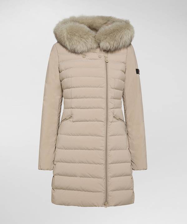 Peuterey Piumino Slim Con Pelliccia Vendita Calda