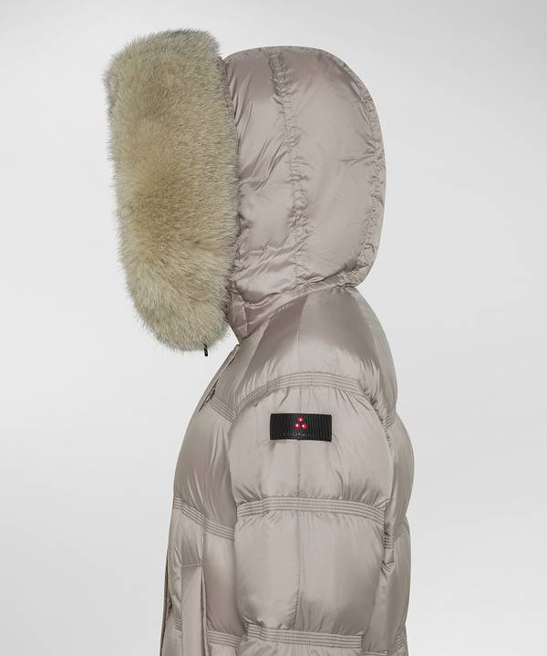 Peuterey Puffer Jacket Con Cappuccio Bordato In Pelliccia I Più Venduti