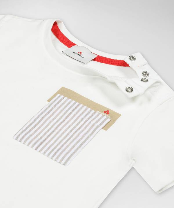 Peuterey T-shirt con taschino rigato Sconto