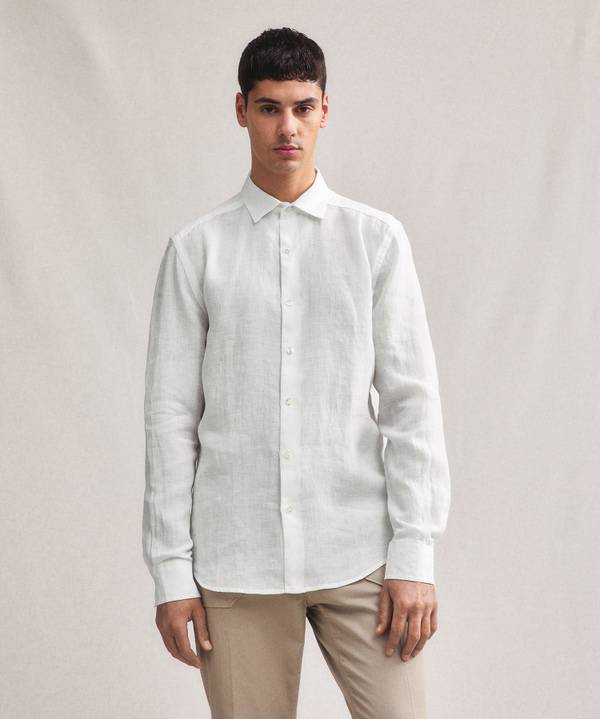 Peuterey Camicia in lino Vendita Economica
