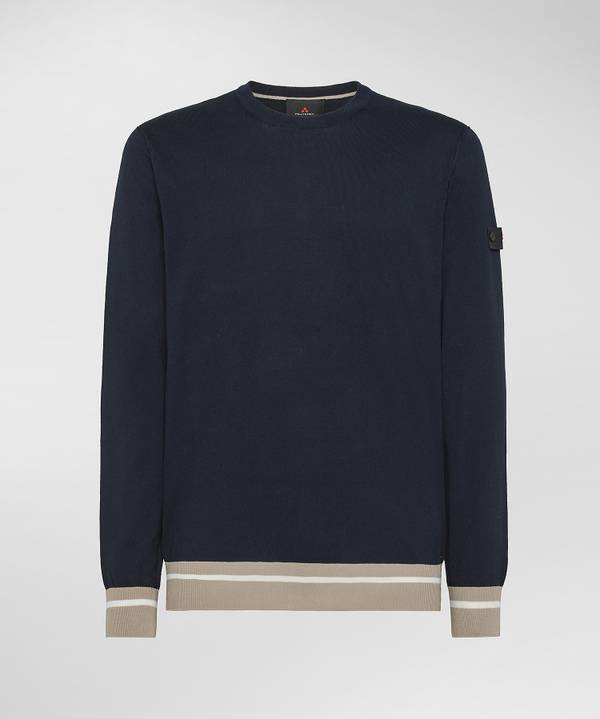 Peuterey Maglia tricot con dettagli rigati Saldi Di Fabbrica