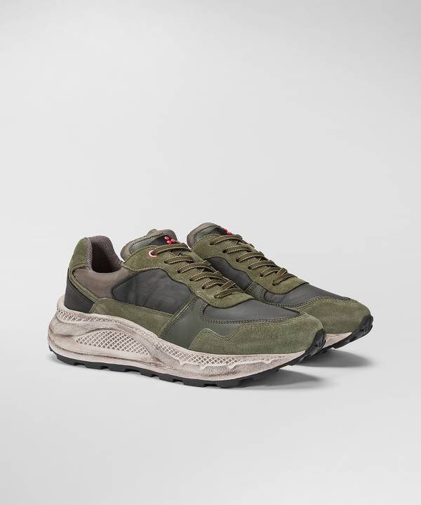Peuterey Scarpa In Nylon E Pelle Con Suola Eva Effetto Used Affare Del Giorno