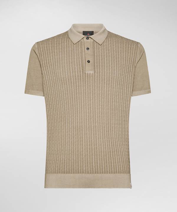 Peuterey Polo a treccia in tricot di cotone Outlet