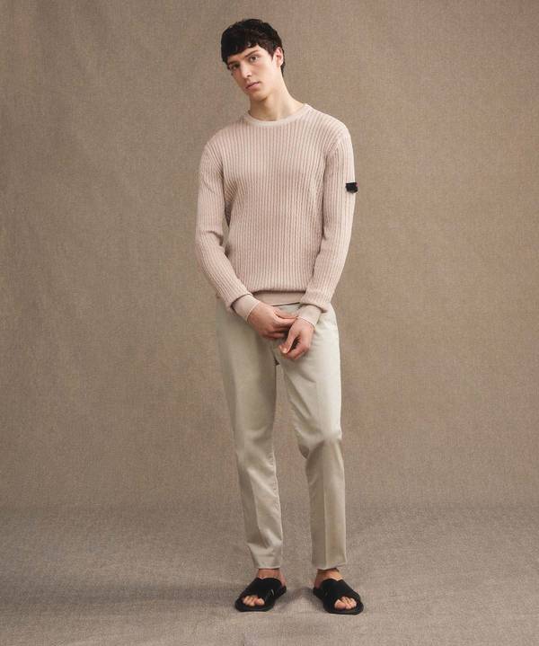 Peuterey Maglia a trecce in tricot di cotone