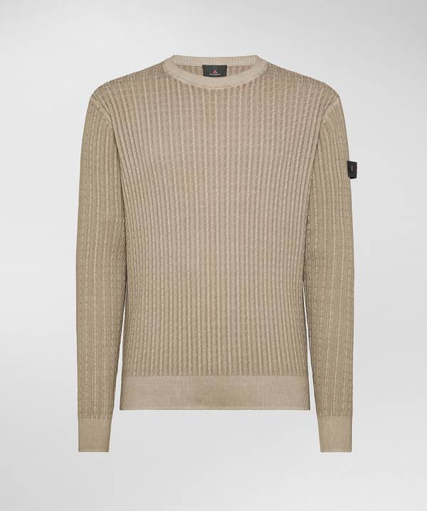 Peuterey Maglia a trecce in tricot di cotone Saldi