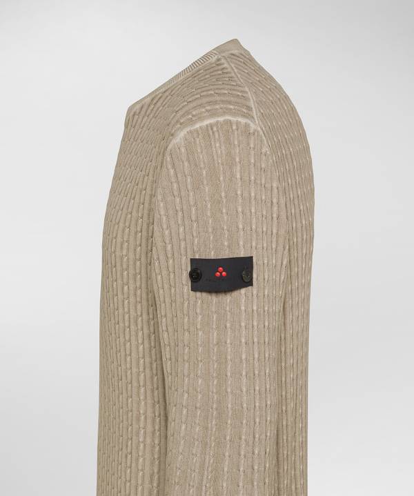 Peuterey Maglia a trecce in tricot di cotone Saldi