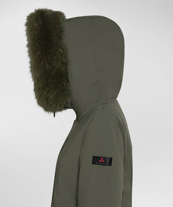 Peuterey Giacca Slim Con Pelliccia In Tono Colore Vendita Calda