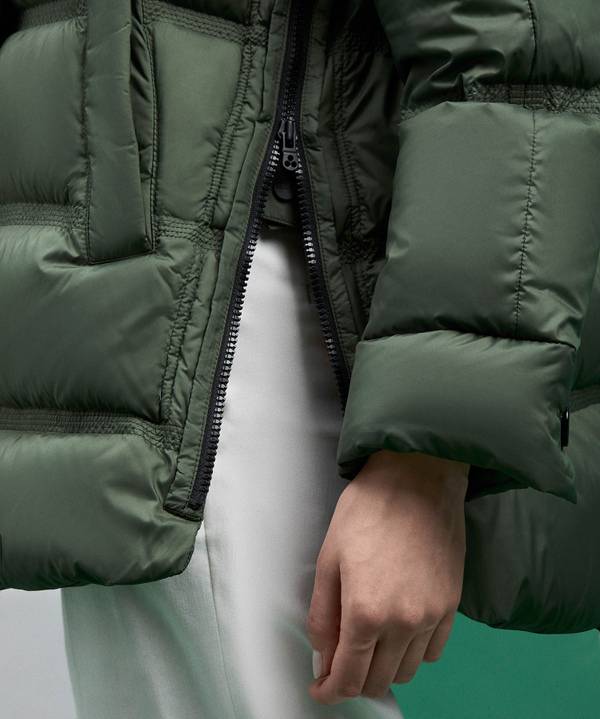 Peuterey Puffer Jacket Con Cappuccio Bordato In Pelliccia Nuova