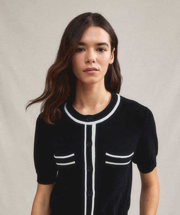 Peuterey Cardigan manica corta con tasche al petto Italy