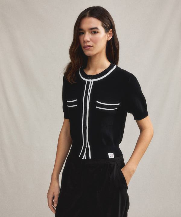 Peuterey Cardigan manica corta con tasche al petto Italy