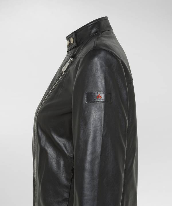 Peuterey Giacca biker in pelle con zip laterale Italia