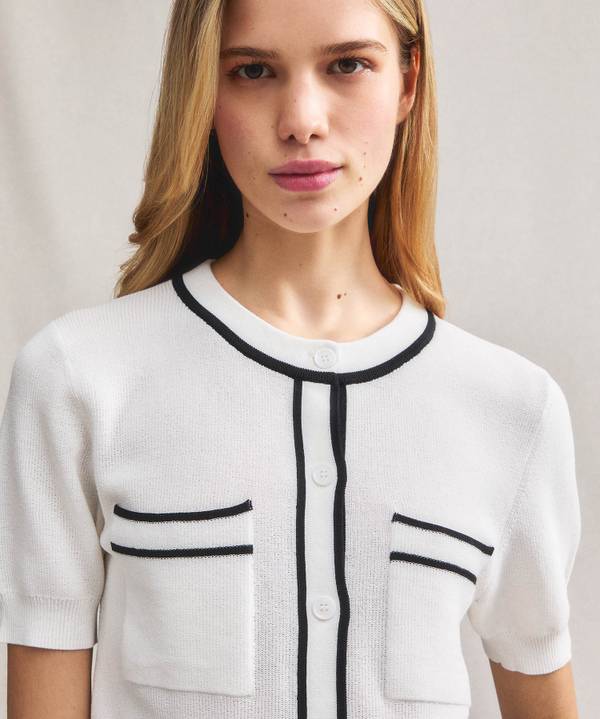 Peuterey Cardigan manica corta con tasche al petto Nuovo