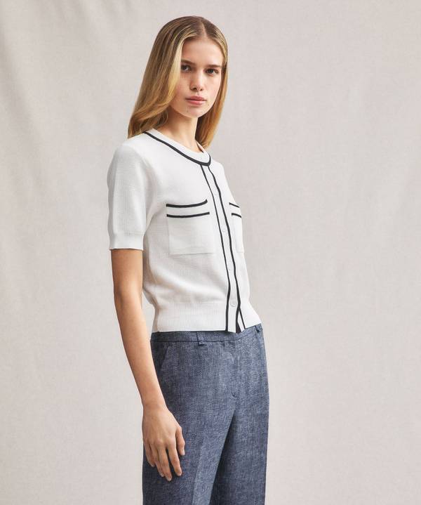 Peuterey Cardigan manica corta con tasche al petto Nuovo