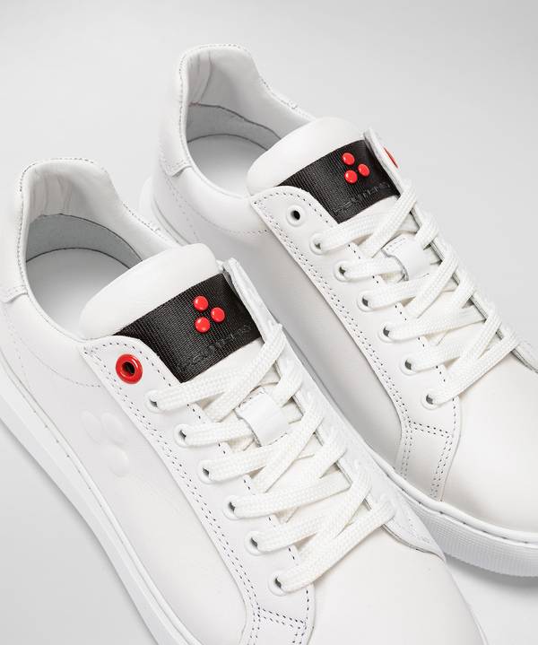 Peuterey Sneaker in pelle con logo goffrato Promozione