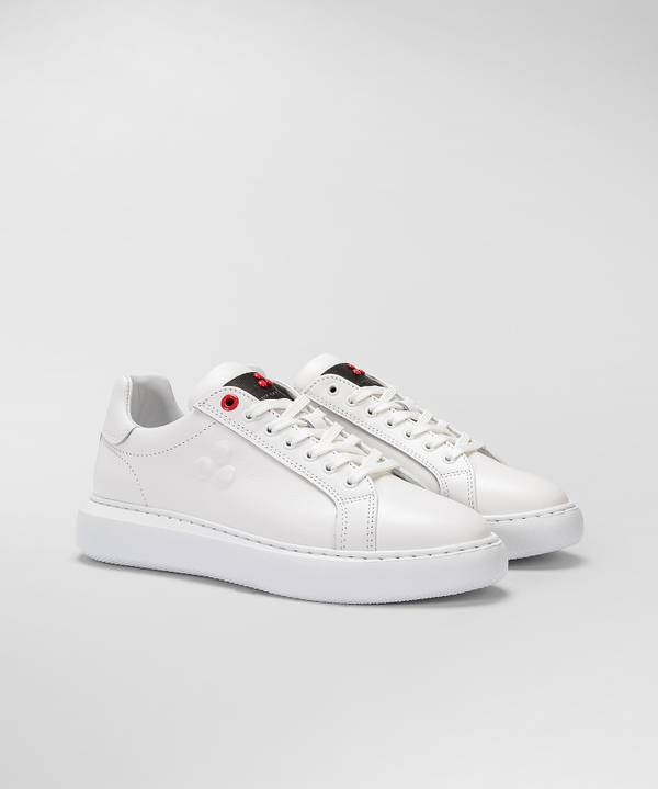 Peuterey Sneaker in pelle con logo goffrato Promozione