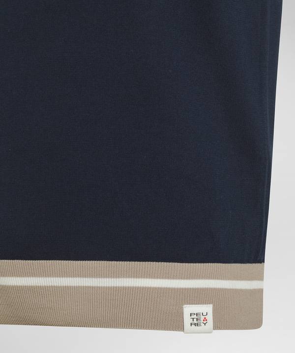 Peuterey Polo in tricot di cotone con dettagli rigati Sconto