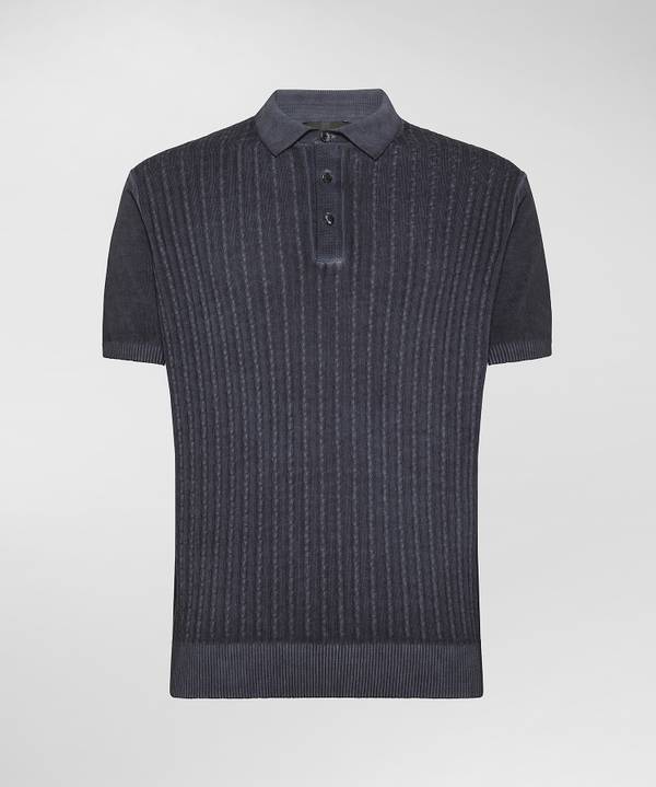 Peuterey Polo a treccia in tricot di cotone Offerte
