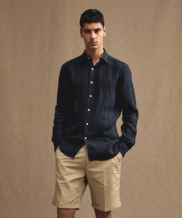 Peuterey Camicia in lino Vendita Calda