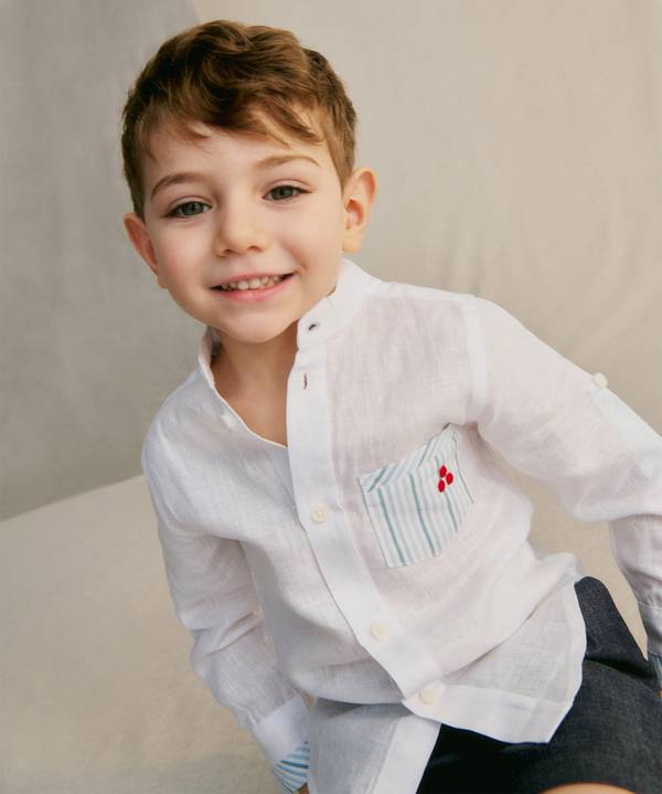Peuterey Camicia con taschino fantasia rigata Qualità