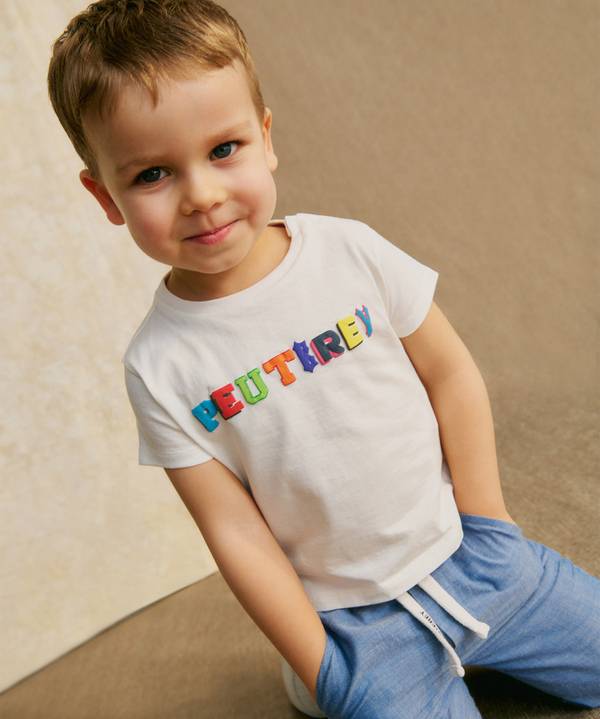 Peuterey T-shirt con scritta multicolor Soddisfazione Garantita