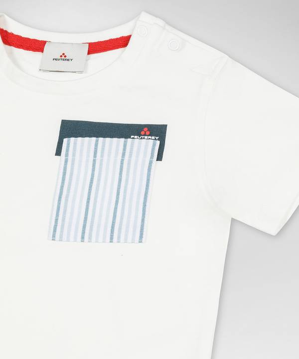 Peuterey T-shirt con taschino rigato Negozi Online