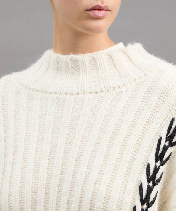 Peuterey Maxi Maglia In Alpaca Lavorata A Mano Convenienza