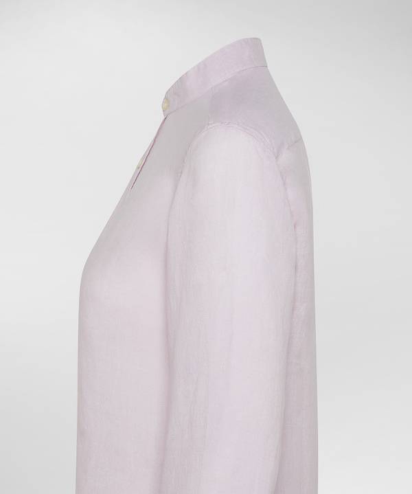 Peuterey Camicia di lino collo alla coreana Vendita Calda