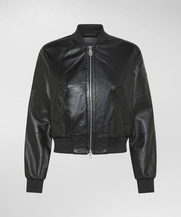 Peuterey Giacca bomber corta in pelle Promozione