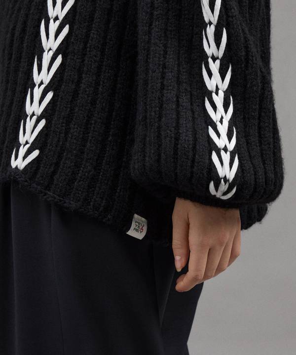 Peuterey Maxi Maglia In Alpaca Lavorata A Mano In Vendita