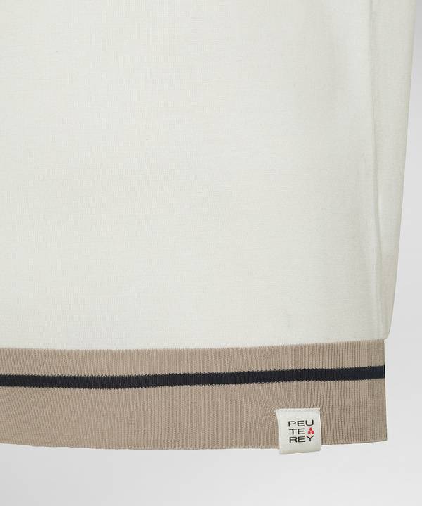 Peuterey Polo in tricot di cotone con dettagli rigati Vendita